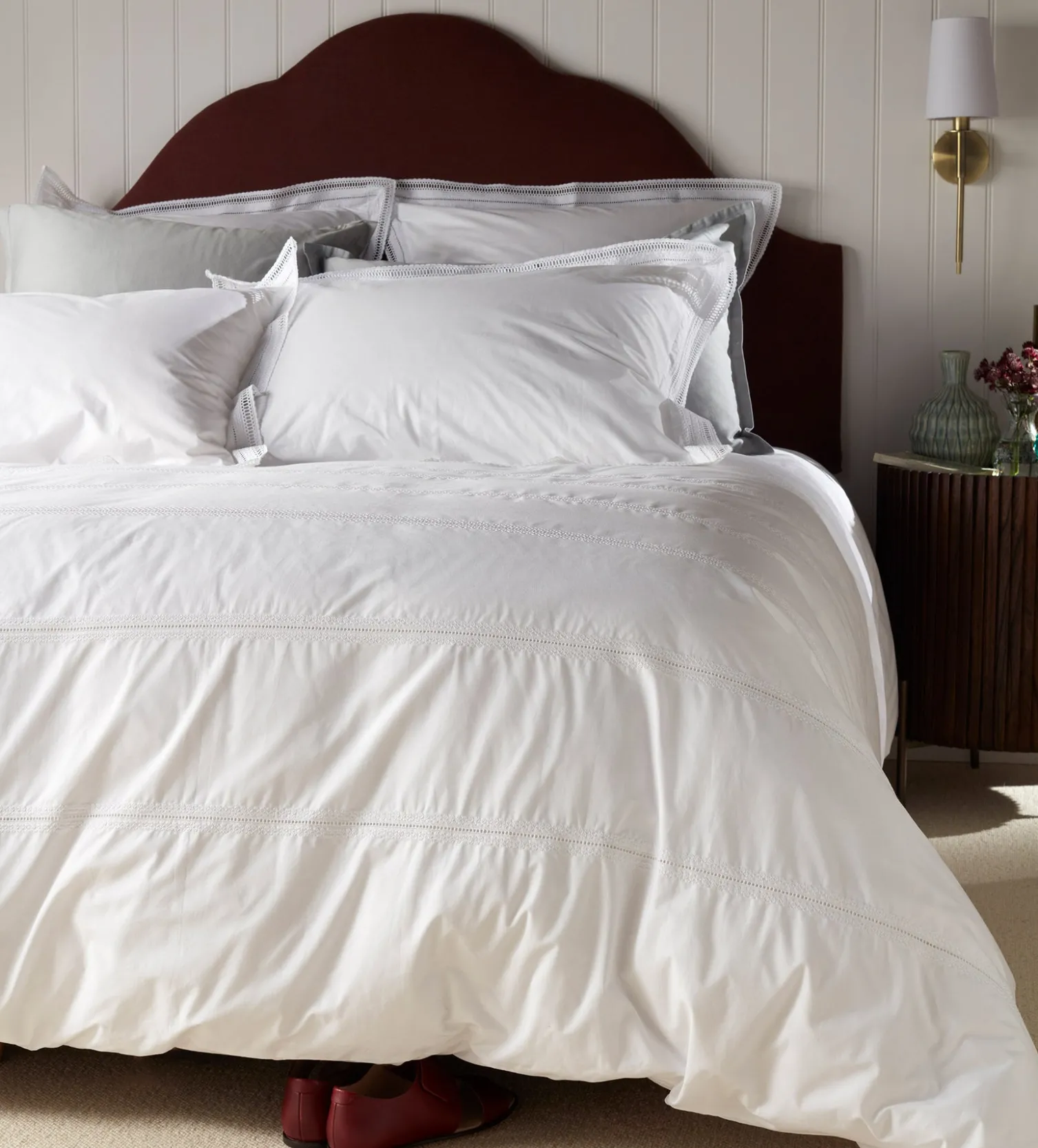 Secret Linen Store White Freya 100% Cotton Duvet Cover