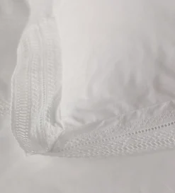Secret Linen Store White Freya 100% Cotton Pillowcase