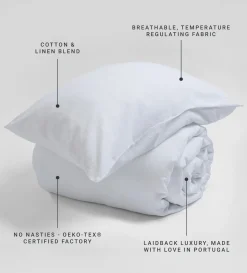 Secret Linen Store Linen Blend Duvet Cover