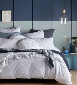 Secret Linen Store Seersucker 100% Cotton Duvet Cover