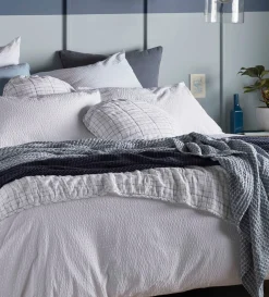 Secret Linen Store Seersucker 100% Cotton Duvet Cover