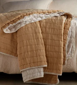 Secret Linen Store 100% Cotton Quilted Throw