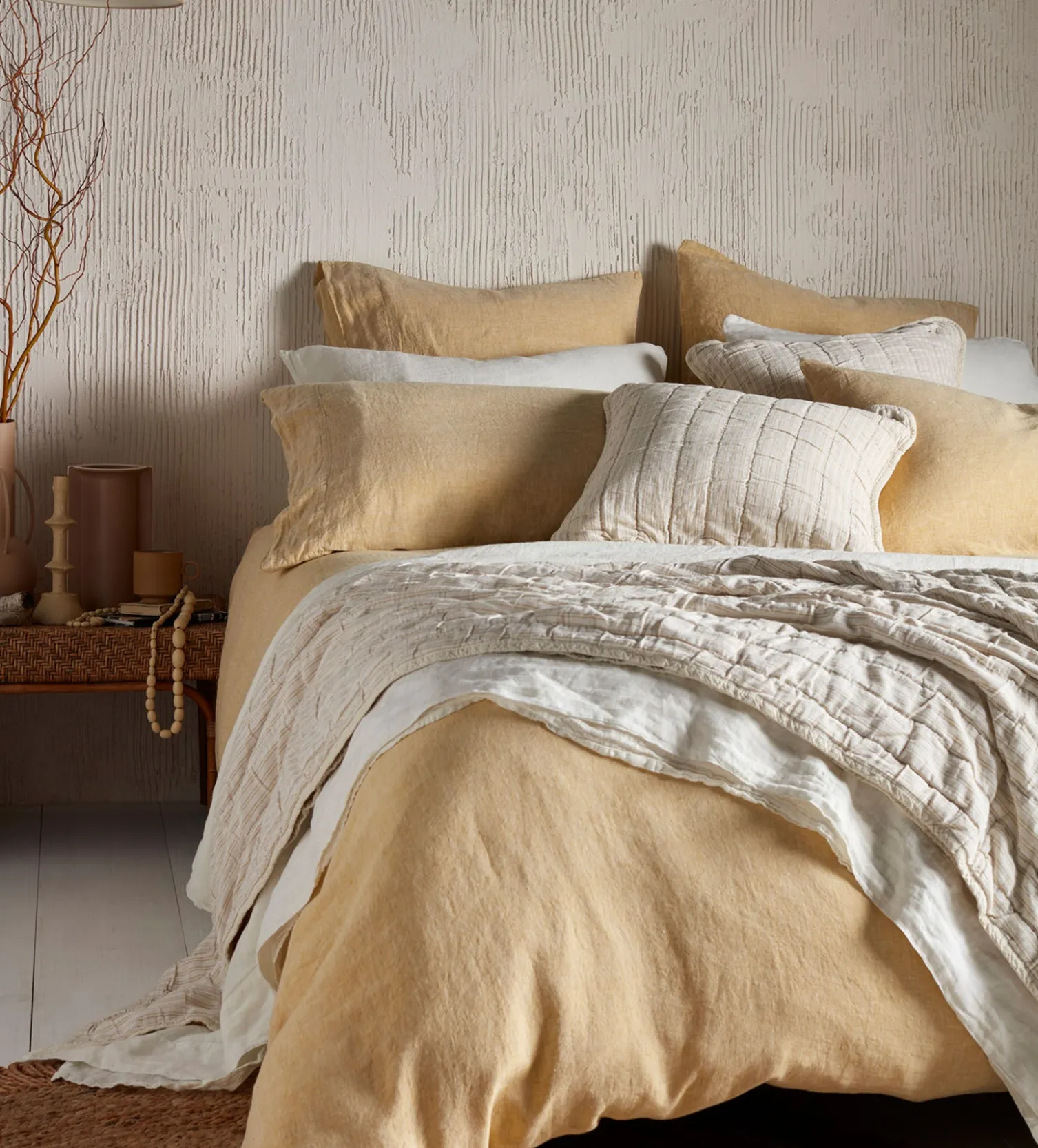 Secret Linen Store 100% Cotton Quilted Throw