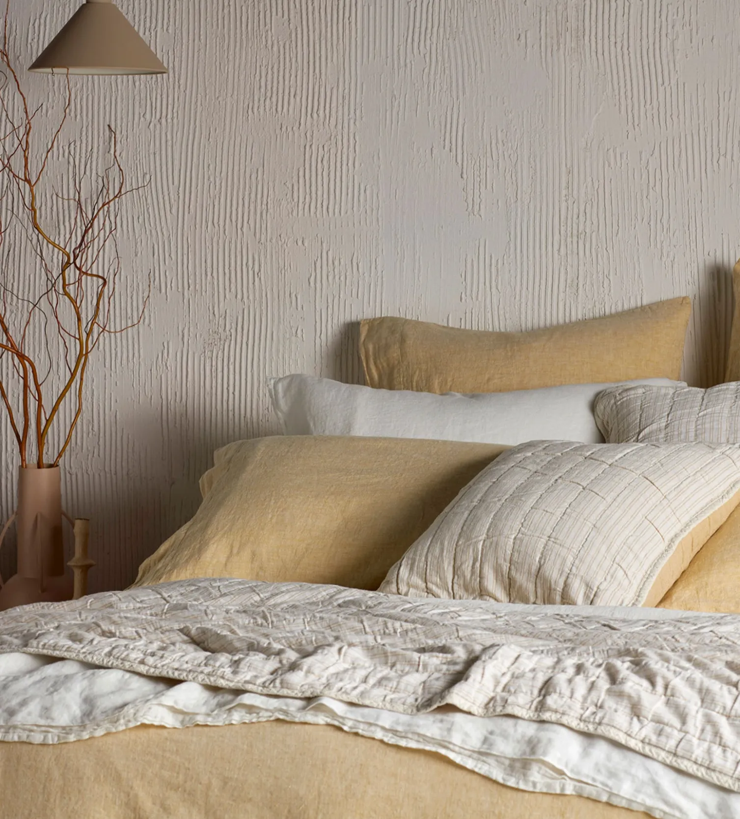Secret Linen Store 100% Cotton Quilted Cushion Cover